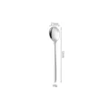 Stainless steel long handle spoon for dessert coffee, 12cm silver kitchen tableware item. - 12cm/16g