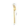 Goldene Edelstahl-Kuchengabel mit gehämmertem Griff, 16.5 cm, elegantes Besteck für Hotel. - Kleine Gabel / Gold