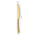 Gold hammered stainless steel steak knife variant, premium 430 table knife for dining. - Gold Steak Knife
