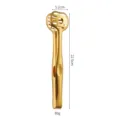 Pinza per alimenti in acciaio inossidabile 304 dorato con design muso di gatto 22.5cm - Pinze a forma di mela dorate