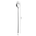 Long handled stainless steel spoon with polished mirror finish, 24cm length for dessert. - 24cm/35g