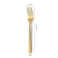 Gold hammered stainless steel dinner fork, stylish Western tableware, durable design item - Gold Fork
