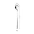 Stainless steel long handle spoon, Korean style dessert spoon and dining tableware tool. - 19.5cm/28g