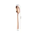 Roségoldener Edelstahl Hammerlöffel mit Textur, 17cm elegante Esslöffel Besteck Variante. - Kleiner Löffel / Roségold