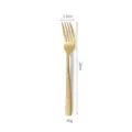 Gold hammered stainless steel dinner fork, 18cm long, elegant western tableware design. - Gold Medium Fork