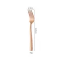 Roségoldene Edelstahl-Gabel mit gehämmertem Griff, elegantes Besteck für den modernen Tisch. - Kleine Gabel / Roségold