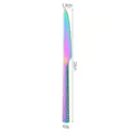 Regenbogen Edelstahl Essmesser mit elegantem gehämmertem Griff, 23cm Länge Tafelmesser. - Steakmesser / AB-Farbe