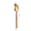 Rose gold hammered stainless steel table spoon, 20.5cm luxury western cutlery dining utensil. - Gold Spoon