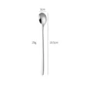 Long handle stainless steel spoon ice tea spoon bar spoon kitchen tableware 19.5cm - Short Handle Natural Silver
