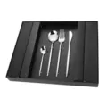 Stainless steel flatware set luxury cutlery knife fork spoon in gift box table tableware - Portuguese 24-Piece Cutlery Set - Natural Finish