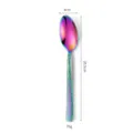 Rainbow stainless steel dinner spoon with unique hammered handle, durable kitchen tableware. - Dinner Spoon / AB Color
