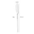 Cuchillo mantequilla japonés de acero inoxidable 304 con mango blanco, 16,5 cm, ideal para mermelada. - Cuchillo de mantequilla blanco y plata