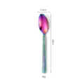 Colorful Rainbow Stainless Steel Hammered Spoon Kitchen Cutlery Tableware 18cm Long - Medium Spoon / AB Color