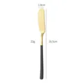 Cuchillo de mantequilla de acero inoxidable dorado, esparcidor negro para queso y jamón. - Cuchillo de mantequilla negro y oro