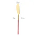Cuchillo de mantequilla de acero inoxidable 304 estilo japonés con mango rosa para pan 16.5cm - Cuchillo de mantequilla rosa y oro