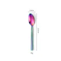 Rainbow Hammered Stainless Steel Dinner Spoon 15.5cm Kitchen Dining Cutlery Item Style - Small Spoon / AB Color