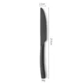 Black stainless steel steak knife with hammered handle, modern kitchen cutlery, 23.5cm - Steak Knife / Black