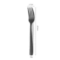 Black stainless steel dinner fork with hammered handle, modern western tableware piece. - Black Dining Fork