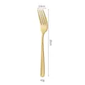 Goldene Edelstahl Essgabel Kueche Speisebesteck Stueck 20cm lang elegantes Design - Goldene Gabel