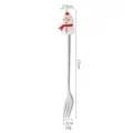 Weihnachten Schneemann Edelstahl Dessertgabel Festliches Geschirr Kaffeegabel 17cm - Schneemann Gabel / Silber