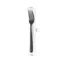 Matte black hammered stainless steel dinner fork, elegant western tableware, 18cm long. - Black Medium Forks