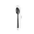 Black hammered stainless steel dinner spoon western tableware 15.5cm single piece - Black Small Spoon