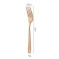 Roségoldene Edelstahl-Essgabel mit quadratischem Griff, 20 cm lang, robust und schick. - Tafelgabel / Roségold