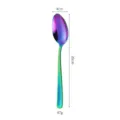 Regenbogen edelstahl esslöffel mit 20cm länge und 47g gewicht für küche und tisch. - Tafellöffel / AB-Farbe