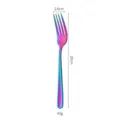 Bunte Edelstahl Gabel Variante mit glänzender Regenbogen PVD Beschichtung, modernes Küchenbesteck. - Tafelgabel / AB-Farbe