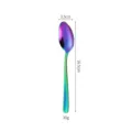 Regenbogen Edelstahl Löffel 16.5cm langlebig Küchengeschirr Besteck für westliches Essen - Kleiner Löffel / AB-Farbe
