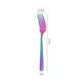 Regenbogen Edelstahl Essgabel, modernes Besteck, 17cm lange Menuegabel fuer den Tisch. - Kleine Gabel / AB-Farbe