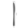 Mattschwarzes Steakmesser aus Edelstahl mit gerilltem Griff, 22,8 cm lang für den Esstisch. - Tafelmesser / Schwarz
