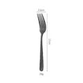 Schwarze matte Edelstahl-Essgabel, elegantes minimalistisches Besteck, 17cm lang, 26g schwer. - Kleine Gabel / Schwarz