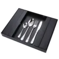 Stainless Steel Cutlery Set Flatware Gift Box Silver Knives Forks Spoons Set 4Pcs - 24-Piece Set (Natural Color)