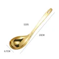 Gold stainless steel soup spoon kitchen tableware large serving spoon with hanging hole - Gold Soup Spoon / 23cm / Gold