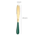 Roestvrijstalen botermes kaasverspreider met gaten en groene handgreep voor keuken. - Groen-gouden kaasmessen