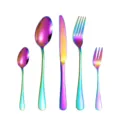 Set posate in acciaio inossidabile titanio arcobaleno 5 pezzi stoviglie cucina - Five-Piece Set / Aurora boreale
