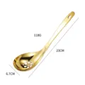 Gold Stainless Steel Slotted Spoon Kitchen Cooking Ladle Soup Skimmer 23cm Practical - Gold Colander / 23cm / Gold