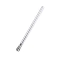 Cuchara de pajita de acero inoxidable para té de burbujas, reutilizable metal diseño - Plateado