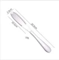 Stainless steel butter knife with holes and serrated edge, 20.5cm long, 70g weight for kitchen. - Natural Color Cheese Knives