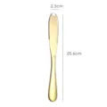 Gold stainless steel butter knife cheese spreader with holes and serrated edge for bread. - Gold Cheese Knives
