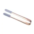 Rose gold stainless steel ice tong with grey silicone non-slip tip for bar and kitchen use - Rose Gold Tongs