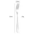 Stainless steel dinner fork with ergonomic long handle, premium kitchen tableware for dining. - Silver Fork