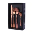 Set di posate in acciaio inossidabile oro rosa coltello forchetta cucchiaio scatola - Sedici Pezzi / Oro rosa