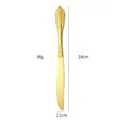 Goldenes edelstahl vintage steakmesser europäischer stil tafelmesser 24cm essbesteck küche - Glänzend goldene königliche Messer