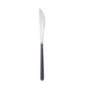 Edelstahl Steakmesser mit schwarzem Griff, modernes Küchenbesteck Einzelstück Variante. - Schwarz-silbernes Steakmesser
