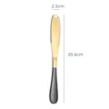 Roestvrijstalen botermes met gaten, gouden en donkergrijze variant voor kaas en jam smeersels. - Zwart-gouden kaasmessen