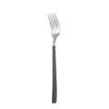 Koreanische Edelstahl Essgabel mit modernem dunklem Griff fuer westliche Steaks. - Schwarz Silber Gabel