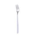 Edelstahl Essgabel mit pastellblauem Griff elegantes Besteck fuer den gedeckten Tisch - Silberne Essgabel