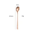 Stainless steel long handle spoon rose gold coffee stirring spoon 19.5cm kitchen tableware - Short (19.5cm) / Rose Gold